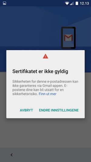 Velg ENDRE INNSTILLINGENE