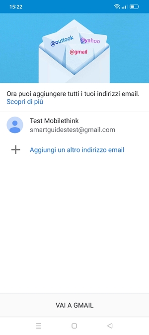 Seleziona VAI A GMAIL