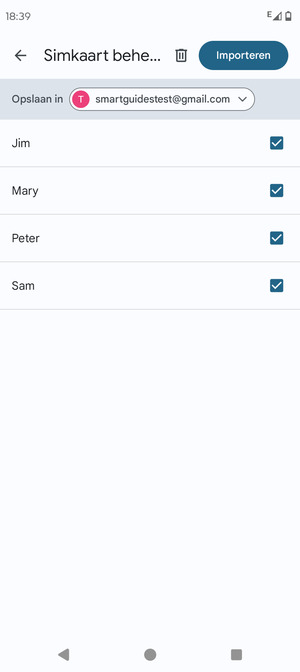 Selecteer Importeren