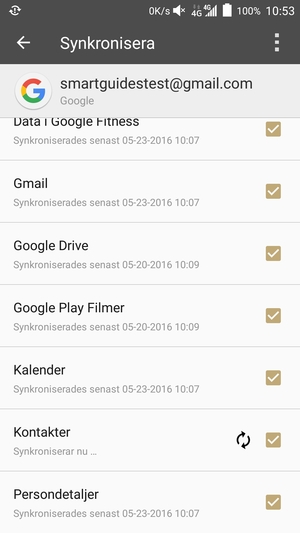 Dina kontakter från Google kommer nu att synkroniseras med din smartphone