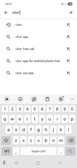 Indtast navnet på appen og vælg Søg