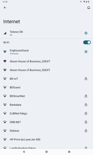 Ora sei connesso alla rete Wi-Fi