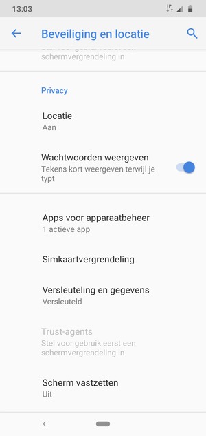 Selecteer Simkaartvergrendeling
