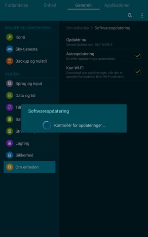 Afvent at søgningen er afsluttet