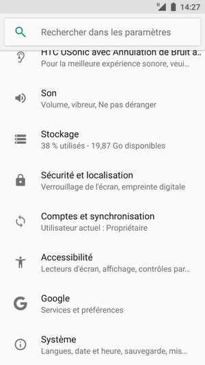 Faites défiler et sélectionnez Sécurité et localisation