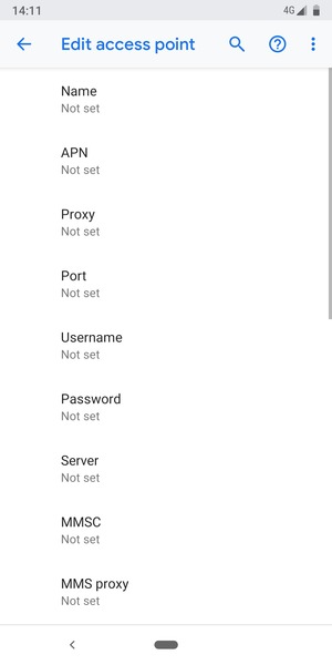 Enter Internet information
