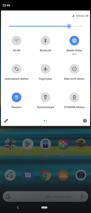 Stellen Sie die Helligkeit auf das erforderliche Niveau