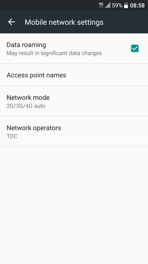 Turn Data roaming on or off