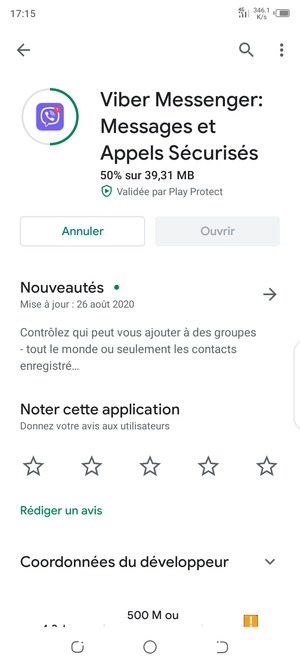 Veuillez attendre la fin de la procédure d'installation