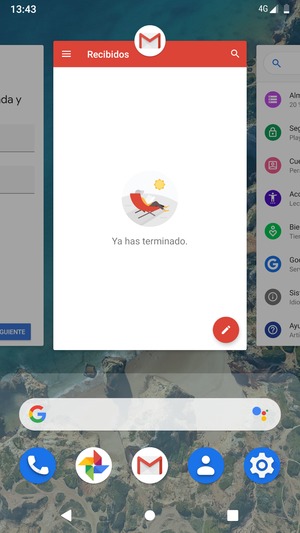 Deslice las aplicaciones hacia arriba para cerrarlas