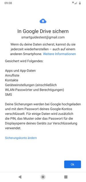 Wählen Sie Ok