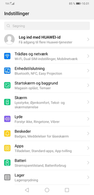 Vælg Batteri