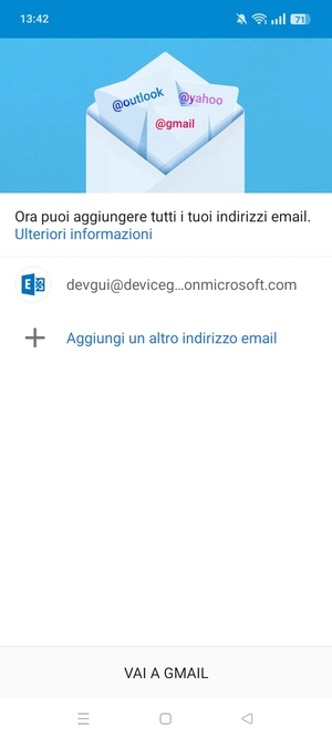 Seleziona VAI A GMAIL