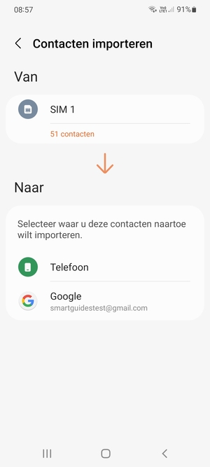 Selecteer Google