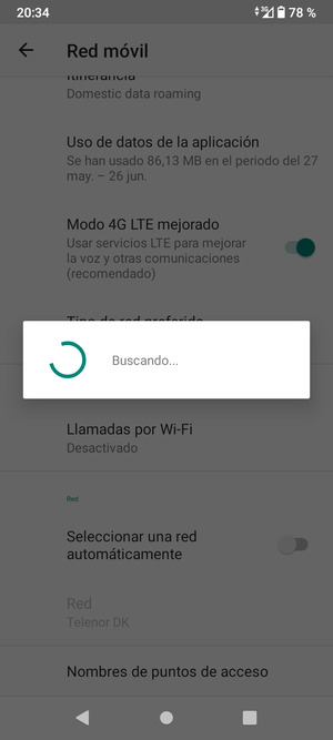 Espere a que la búsqueda termine