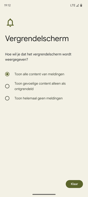 Selecteer uw voorkeursoptie en selecteer Klaar
