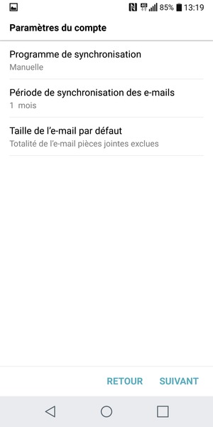 Sélectionnez SUIVANT