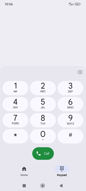 Press and hold the number 1