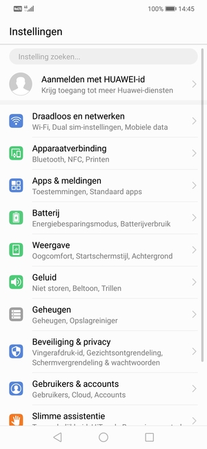 Selecteer Batterij