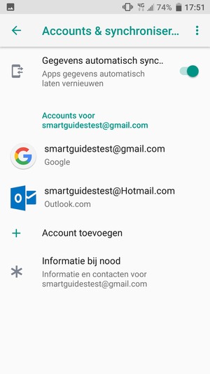Selecteer uw Google-account