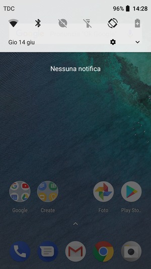 Scorri nuovamente verso il basso il menu in alto