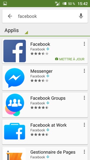 Sélectionnez l'appli
