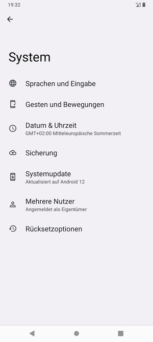 Wählen Sie Systemupdate