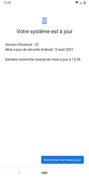 Sélectionnez Rechercher les mises à jour