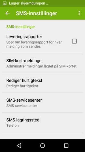 Velg SMS-servicesenter