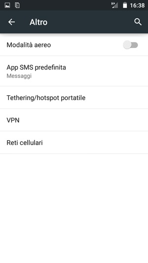 Seleziona Reti cellulari
