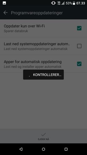 Vent til søket er ferdig