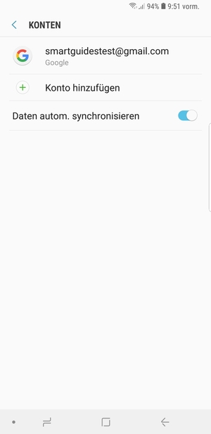 Wählen Sie Google