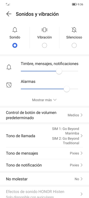 Seleccione la opción deseada