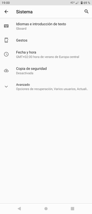 Seleccione Copia de seguridad