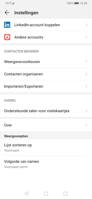 Selecteer Importeren/Exporteren