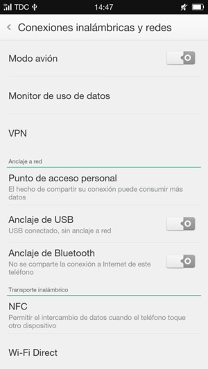 Seleccione Punto de acceso personal