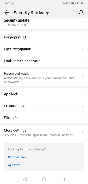 Select More settings