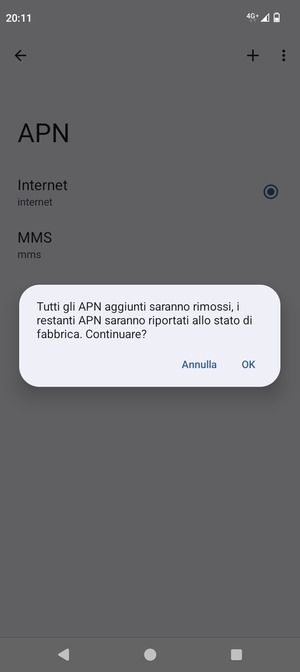 Seleziona OK