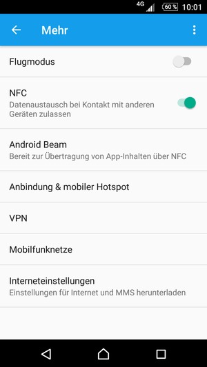 Wählen Sie Anbindung & mobiler Hotspot