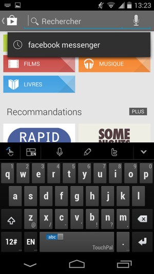 Saisissez le nom de l'appli et sélectionnez Entrée