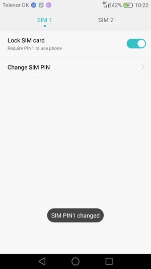 Your SIM PIN has been changed