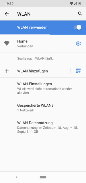 Sie sind nun mit dem WLAN-Netzwerk verbunden