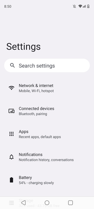 Select Network & internet
