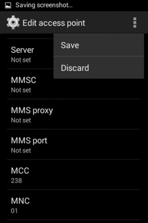 Select the Menu button and select Save