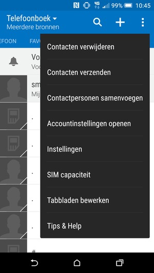 Selecteer Contactpersonen samenvoegen