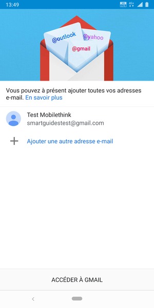 Sélectionnez ACCÉDER À GMAIL