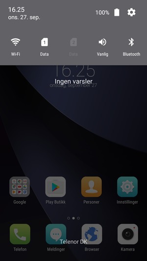 Dra ned toppmenyen igjen