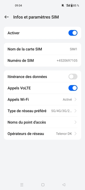 Pour changer de réseau en cas de problèmes de réseau, sélectionnez Opérateurs de réseau