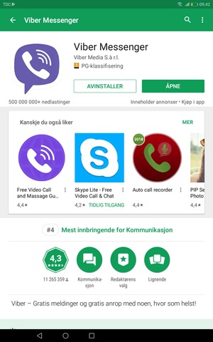 Velg ÅPNE