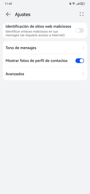 Seleccione Avanzados